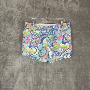 Lily Pulitzer Conch Republic Callahan Short Size 10 Wave Textured Resort Preppy